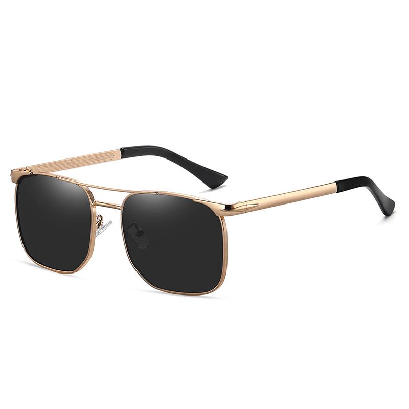 

Мужские уличные солнцезащитные очки в металлической двойной лучевой оправе в квадратной оправе