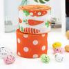 5 Yards Festive Ribbons with Carrot Dotted Pattern for Decorsfor Easter Flower Arrangements DIY Projects