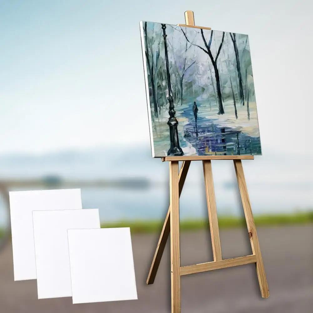 4pcs/set Canvas Boards for Painting 100% Cotton Acid Free Blank Canvas Panels for Oil Paint