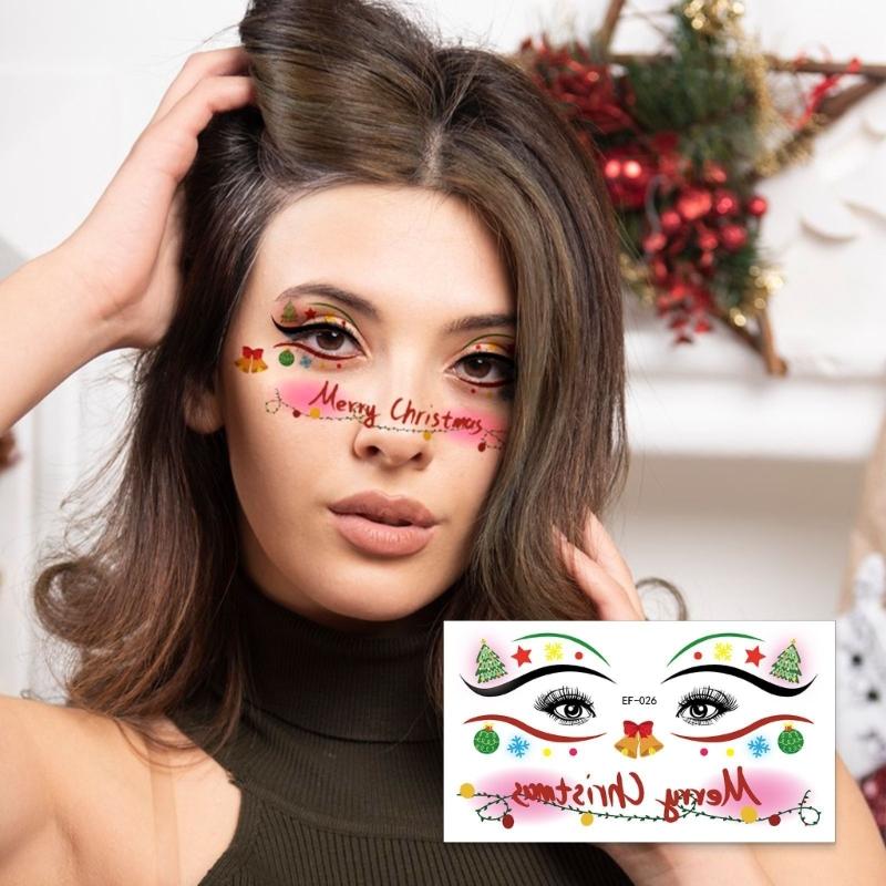 30 Efficient Skin Safe Face Decal for Christmas Parties Makeup Eye Cheek Art Temporary Body Sticker