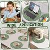 Placemats,Dual Sided PU Leather Place Mats, Heat Resistant Waterproof No-Slip, Washable Round Floral Kitchen Coffee Table Mats