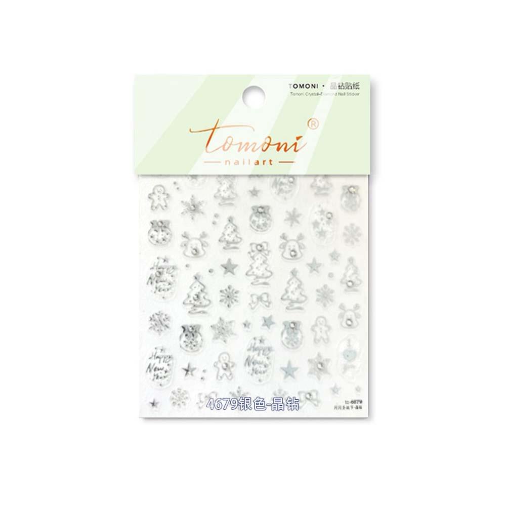 5D  Christmas Nail Sticker Nail Accessories Xmas Nail Decoration  Winter