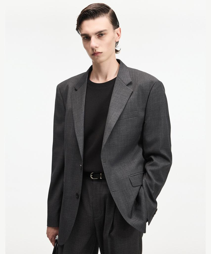 TNGT Wool Blend Comfort Set-Up Jacket (Charcoal) Tnja6F100G2