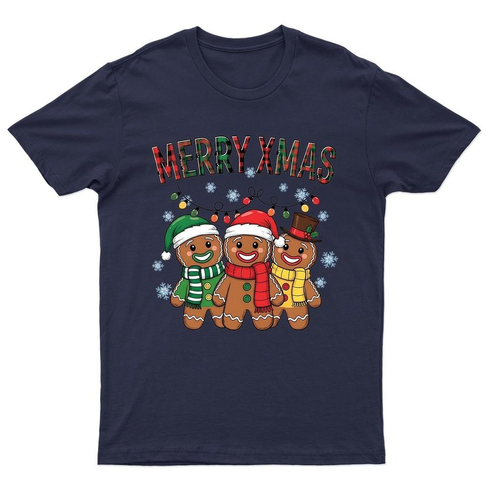 Merry Xmas Gingerbread Christmas TShirt Unisex Gift Retro Funny Unisexs