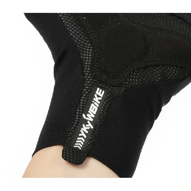 YKYW Black White Full Finger Cycling Gloves Breathable Men Bicycle Goves Touch Screen Sports Gloves MTB Bike Shockproof Gloves