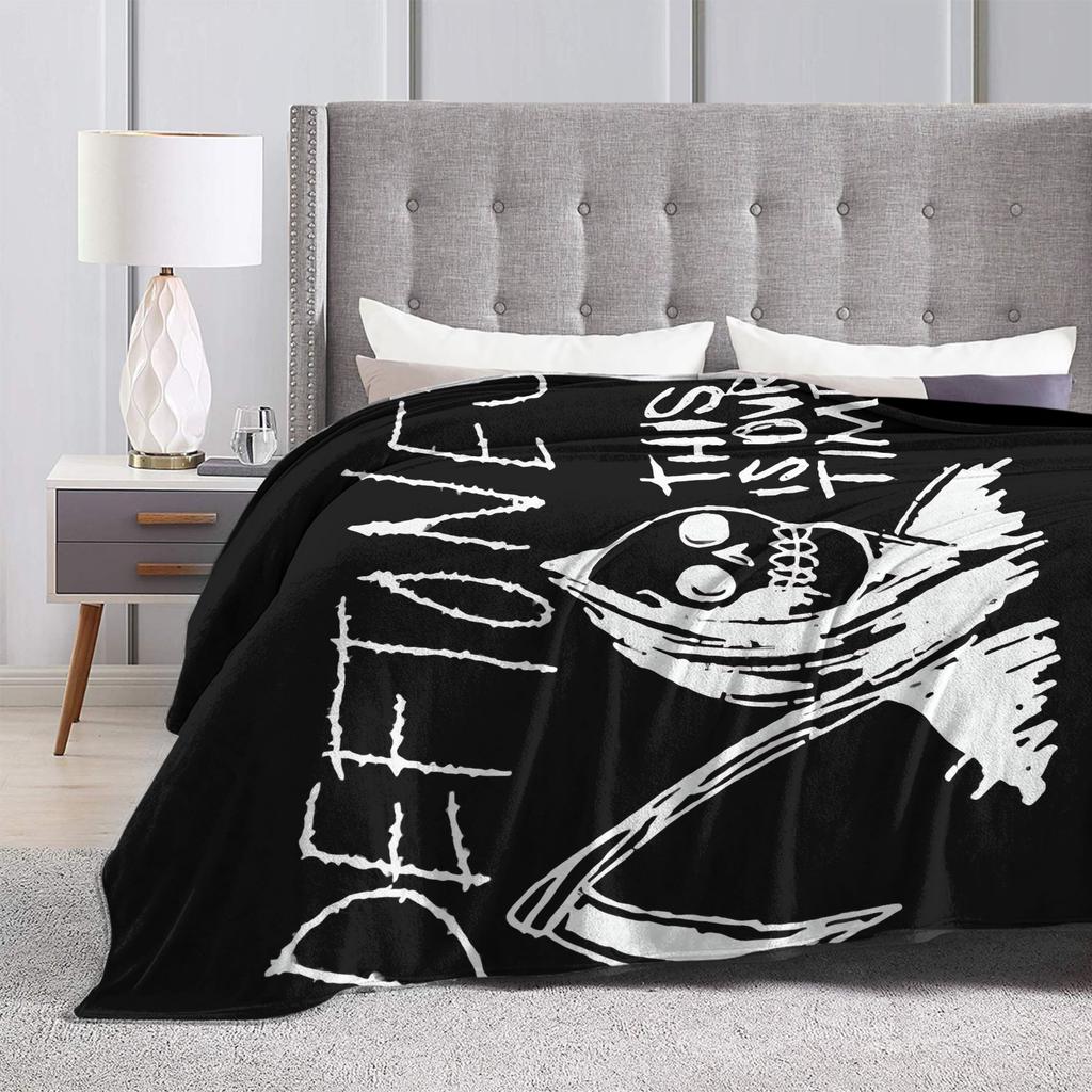 D-Deftoness Nu Metal Throw Blanket Warm Soft Flannel For Girls Boys Airplane Travel Couch Bed Comfortable Sofa Cover
