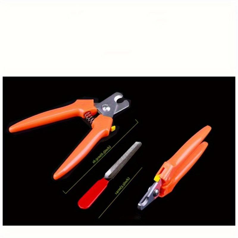 Stainless Steel Bird Nail Clipper for Parrots and Small Pets - Ergonomic Grooming Tool with Black Handles & Red Rings