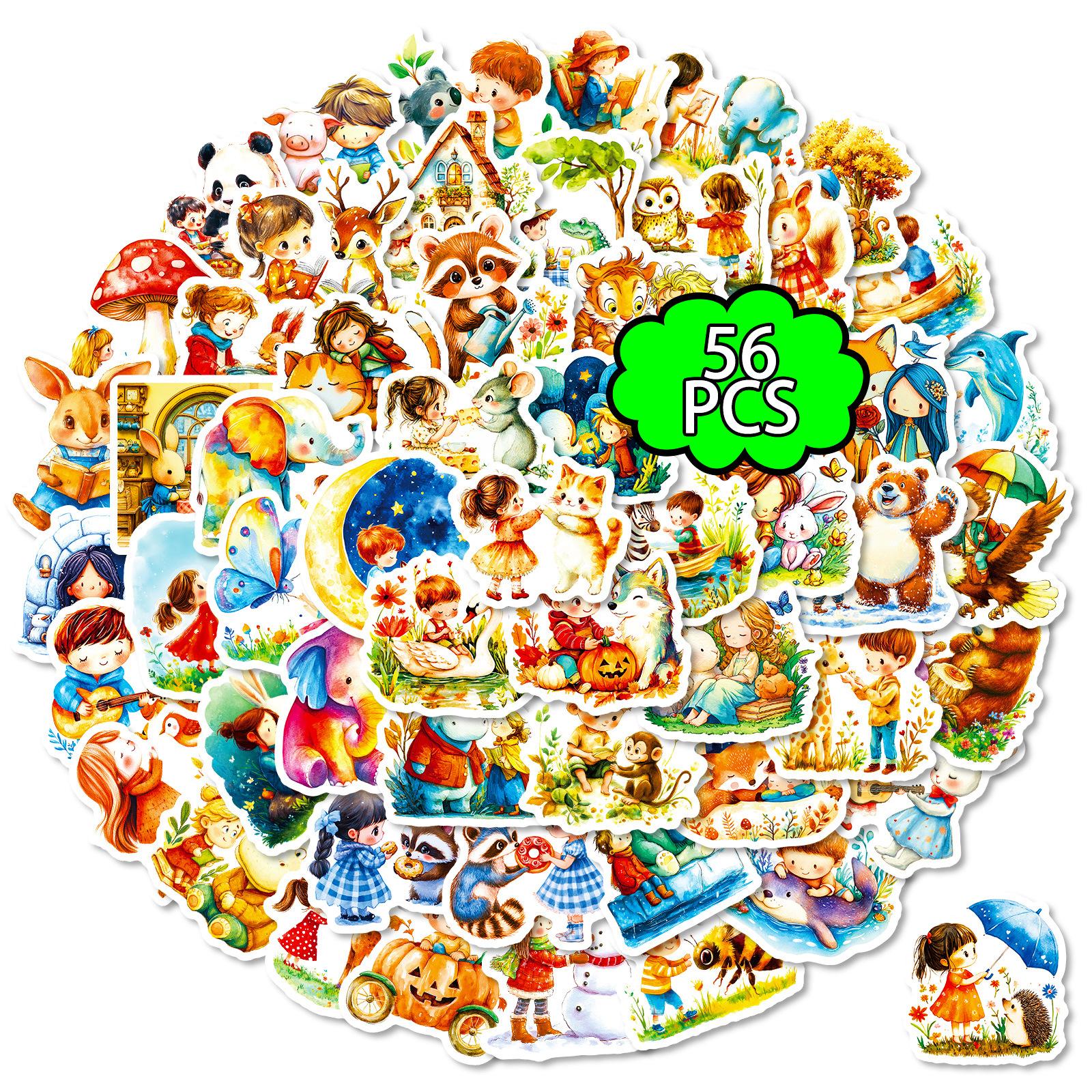 

56 Fairy Tale World Cute Cartoon Graffiti Stickers Fun Children S Handmade Reward Stickers
