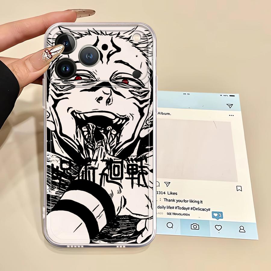 Case for iPhone 17 Pro Max 13 Pro 14 Plus 7 8 XR 11 15 12 Mini 16 XS Max Air Soft Phone Cover Japanese Cool Anime