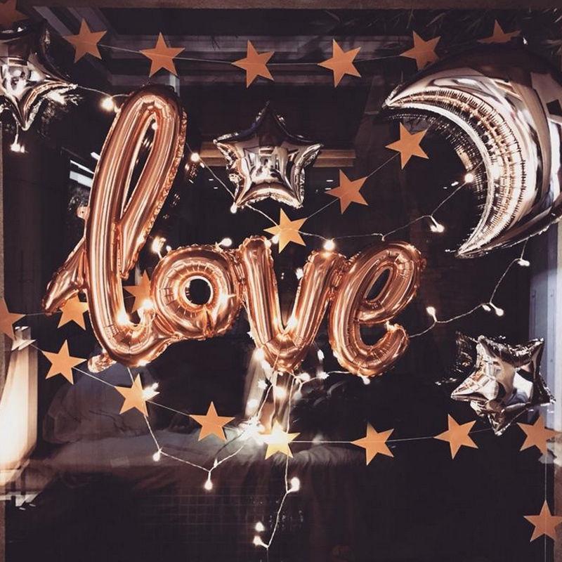 42" Rose Gold Script Love Letter Foil Balloon For Wedding Engagement Decor
