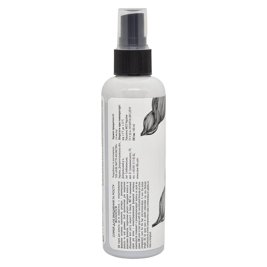 Spray For Hair Strengthening and Growth Natural Cosmetics New Life