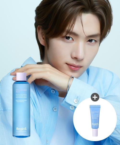 Begins by Jung Saem Mool Blue Hydrangea Hyaluronic Acid Hydrating Toner 300ml (with 5ml Hyaluronic Acid Hydrating Cream) Hyaluronic Acid Hydrating Toner