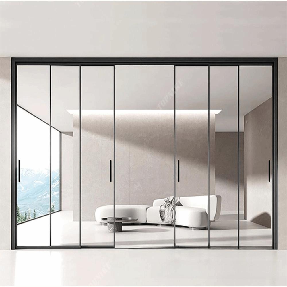 Gold Aluminum Zinc Zinc Alloy Strip Silver Narrow Frame Handle Sliding Door Handle  Ultra Narrow Frame