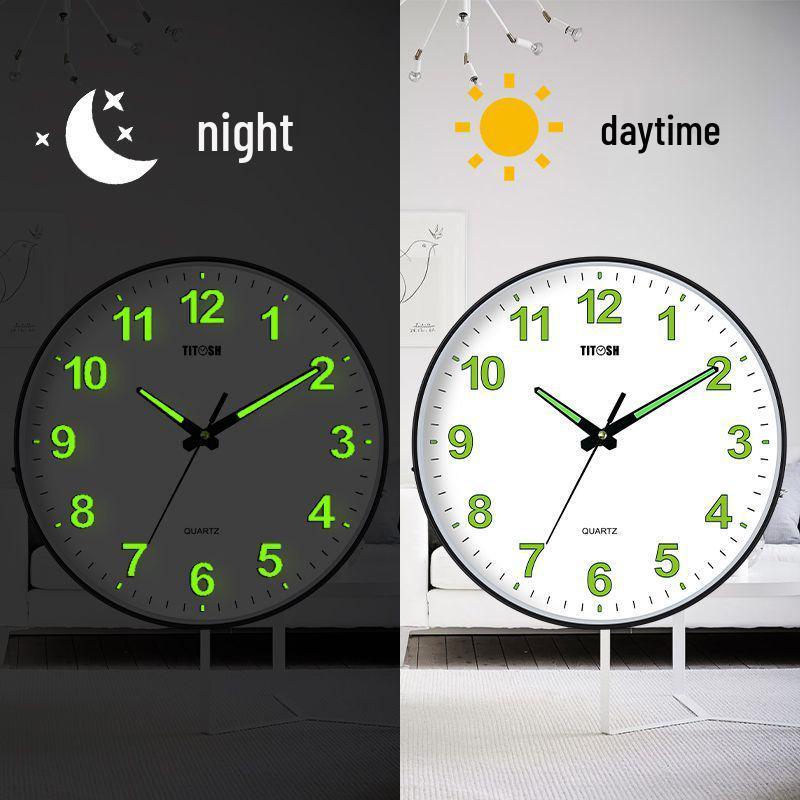 

Светящиеся бесшумные кварцевые настенные часы - Минималистичный дизайн, светящийся в темноте, для гостиной
