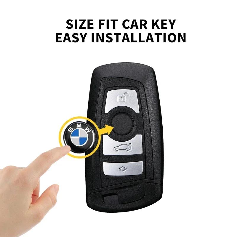 2/5/10Pcs 11/14mm Car Key Sticker Logo 3D Metal Emblem Car Accessories for BMW E46 E90 E60 F10 F30 F20 E39 E36 E70 F25 F15 E53 E92 E87 G30