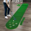 Mini EVA Golf Course,Green Floor Mount Putter Golf Pong 299.72*48.26*2.54cm for Indoor and Outdoor