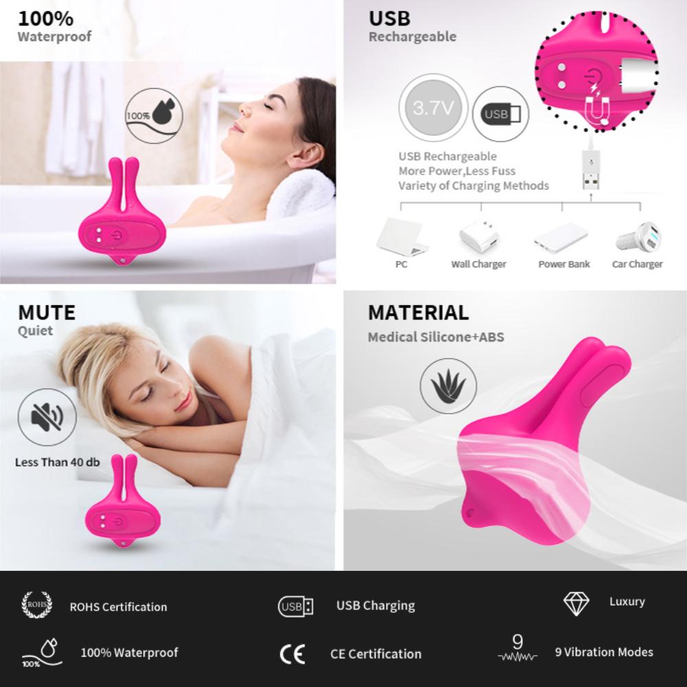 Vibrating Nipple Clamps Vibrator 9 Vibration Modes Magnetic Nipple Stimulation BDSM Adult Sex Toys for Women Couples Pleasure