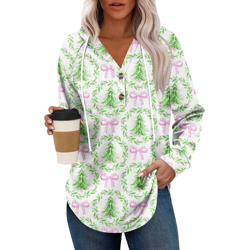 Women's Fashion Women's Lightweight Long Sleeve Pullover With Pockets Preppy Graphic Hoodie