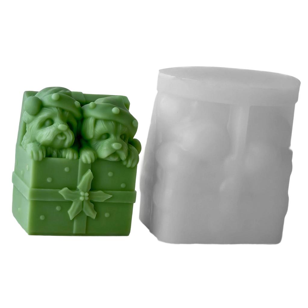 Christmas Gift Box Silicone Moulds Scented Candle Molds Castings Molds Epoxy Resin Molds Plasters Molds Ornament Molds