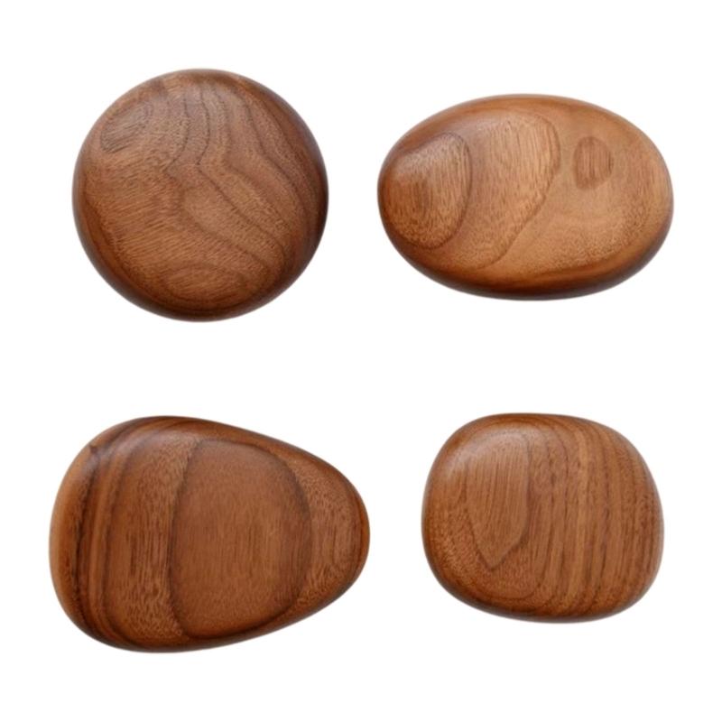4PCS Simple Styles Wall Mount Hooks Solid & Beech Wood Multipurpose Hooks Upgrades for Hanging Clothes & Accessories