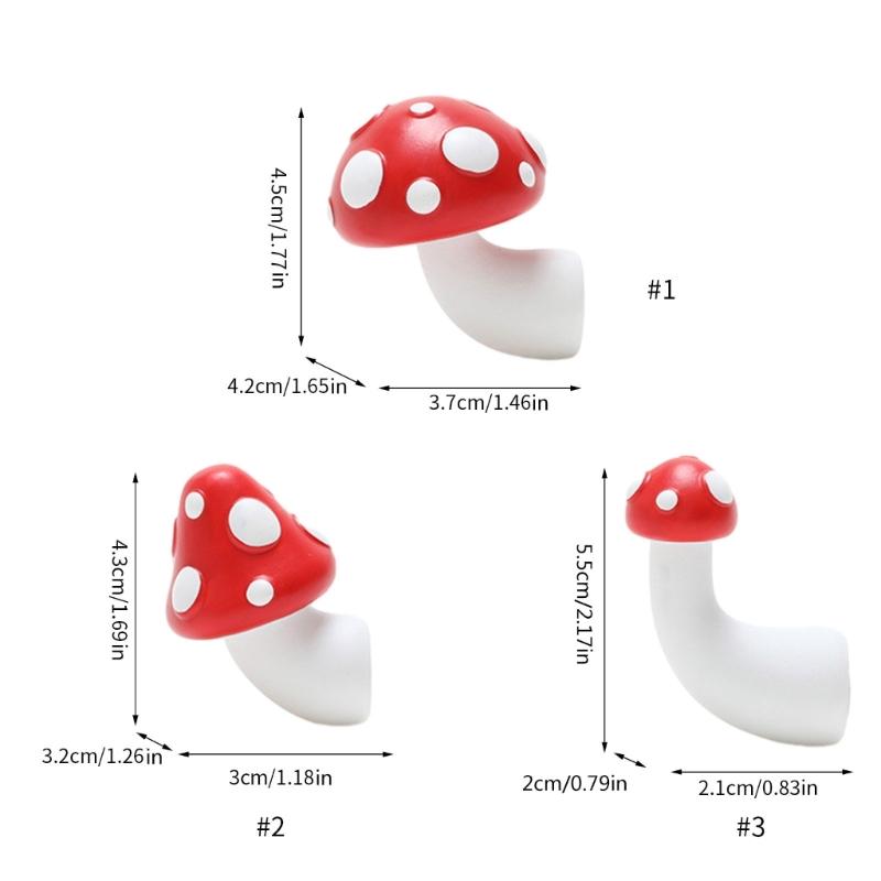 Harz Magnetischer Aufkleber Cartoon 3D Roter Pilz Kühlschrankaufkleber Kreativ