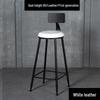 Modern Wrought Iron Bar Stool with Backrest - High Stool for Dining, Light Luxury Design