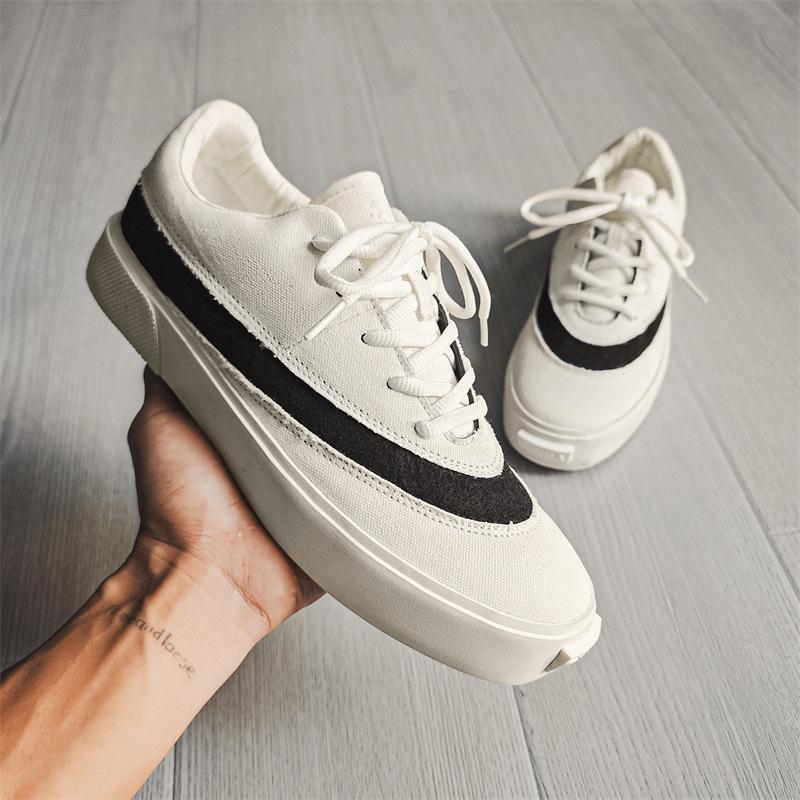 Fashion Shoes for Men Fad Casual Shoes Breathable Anti Slip Canvas Footwear Men's Outdoor Comfort Walking Board Shoes Zapatillas Hombre