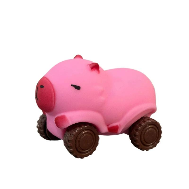 Car Capybara Decompress Cute Funny Toy Capybara Kneadle Stretch-Relief Toy Creative Cartoon Soft Mochi Stress Easing Doll Gift