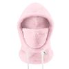 Warm Fur Balaclava for Winter Skiing Arctic Velvet Size L Pink
