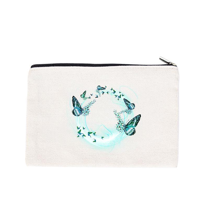 Colorful Canvas Coin Purse: Zippered Stationery, Pen & Cosmetic Storage Bag