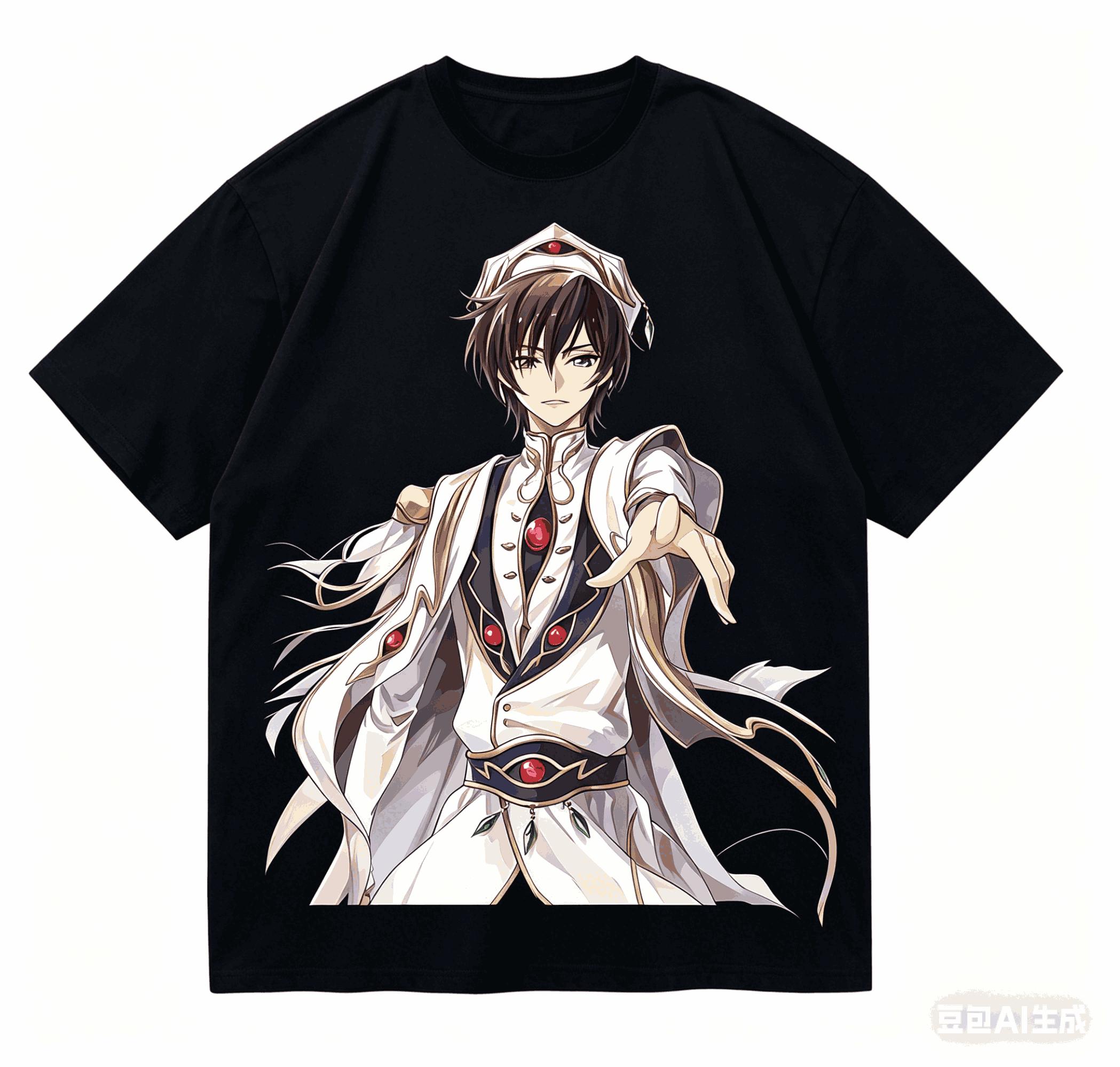

Футболка Code Geass личность Одежда Новая модель Аниме Футболка Круглогодичная одежда Большой размер Унисекс Уличная одежда Модная Для пар 4XL