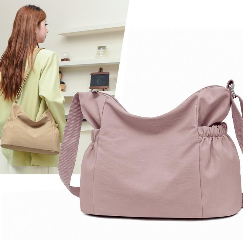 

New Oxford Cloth Bag Commuting Casual All-match Large-capacity Tote Light Shoulder Women рожевий