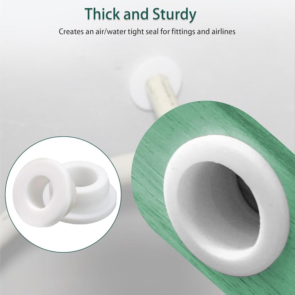 3/16 Inch ID, 1/4 Inch Drill Hole, Silicone Rubber Grommets for Wiring, Automotive Firewall Small Top Hat Hole Grommets for 3/16 Inch OD Vinyl Tubing