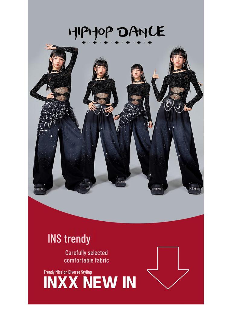 Trendy Kids' Jazz Dance Clothing: Cool Fashion for Girls' Group Performances & Festive Shows