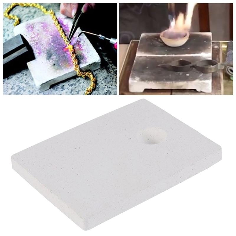 Praktischer Schmuckhandwerk Feuerfesttonblock Schmuckverarbeitung Feuerfeststein Langlebig mit effektiver Wärmeisolierung