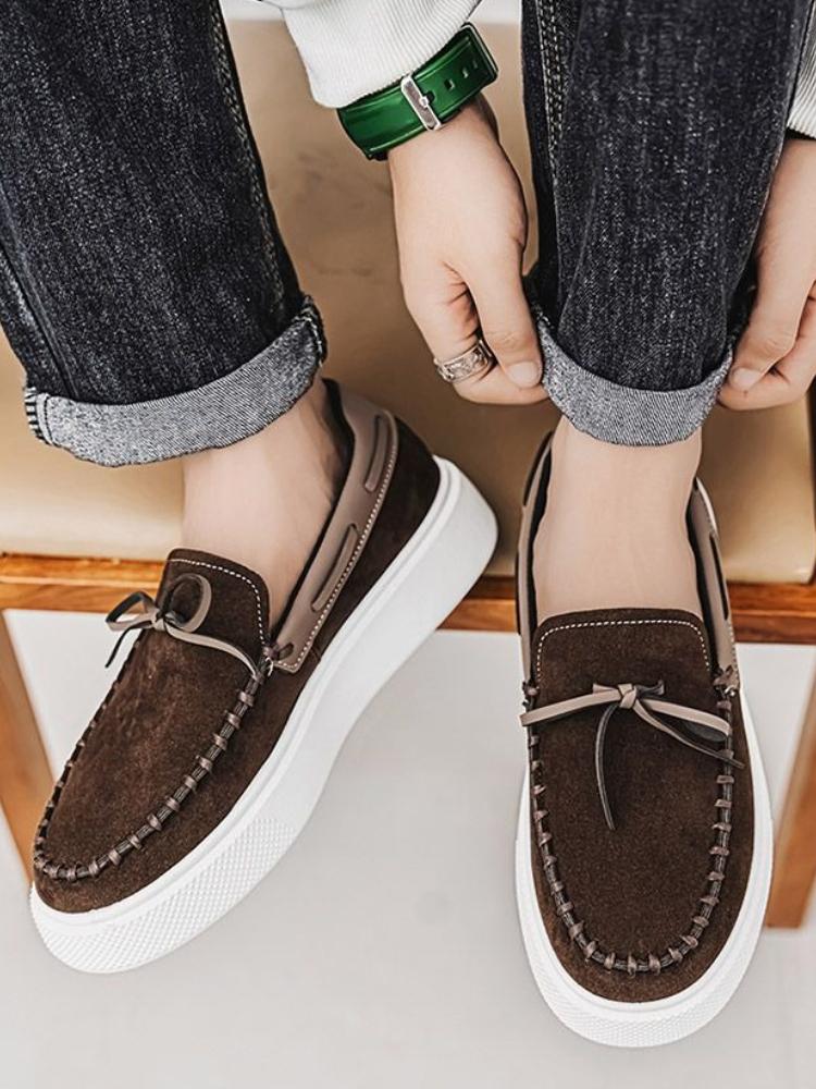 Fashion Flat Male Shoe Height Increasing Low-Top Sneakers Luxury Sale Legitimate Non-leather Retro Hiking Adults On Men's Casual Shoes