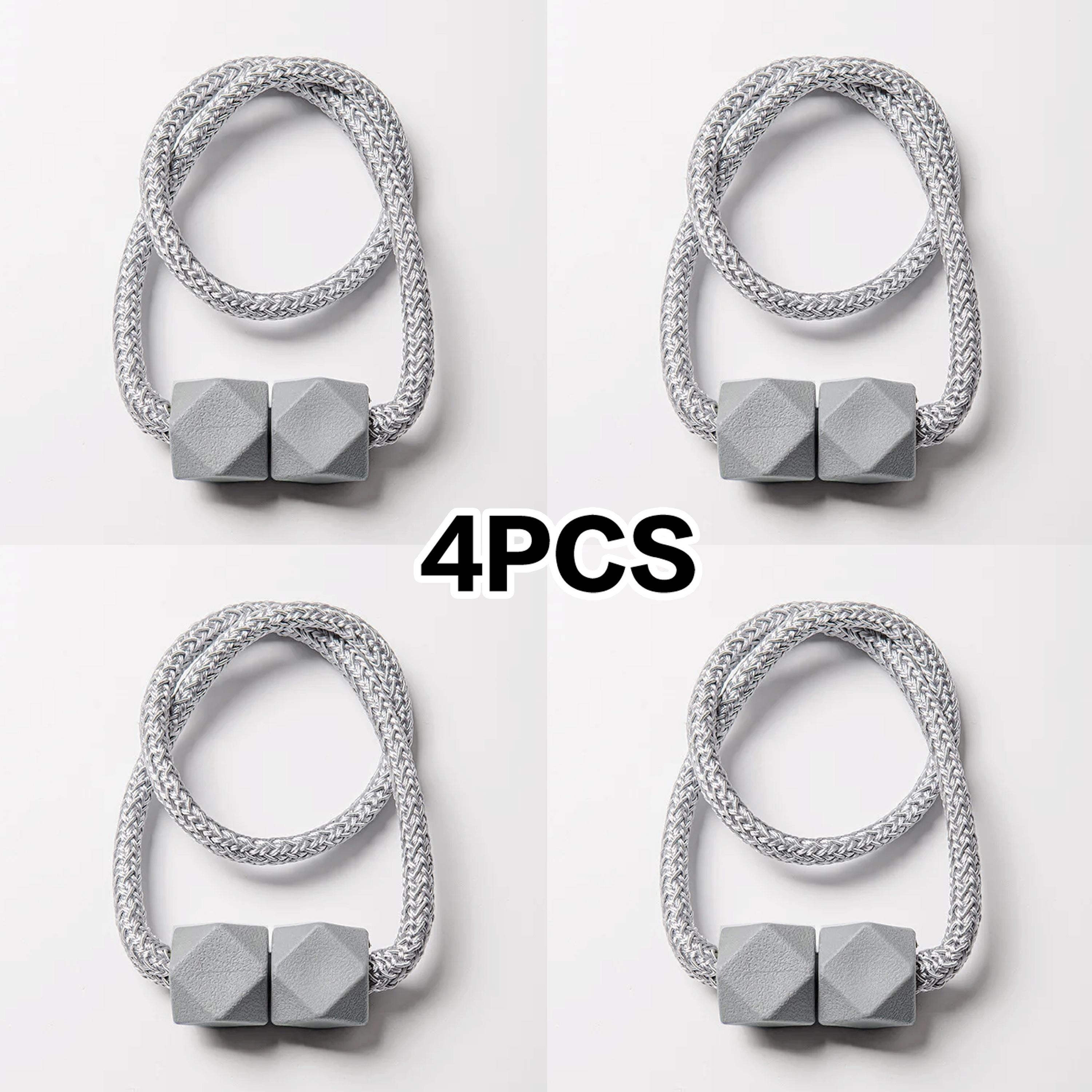 

Набор из 4 современных магнитных подхватов для штор - Регулируемые, прочная фиксация, подходят для украшения спальни и гостиной 4PCS