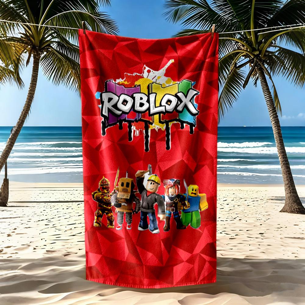Roblox Beach Towel Soft Durable Quick-Dry Comfortable Lightweight Suitable for Sports, Travel, Swimming, Yoga, Bathroom, Beach, And Pool