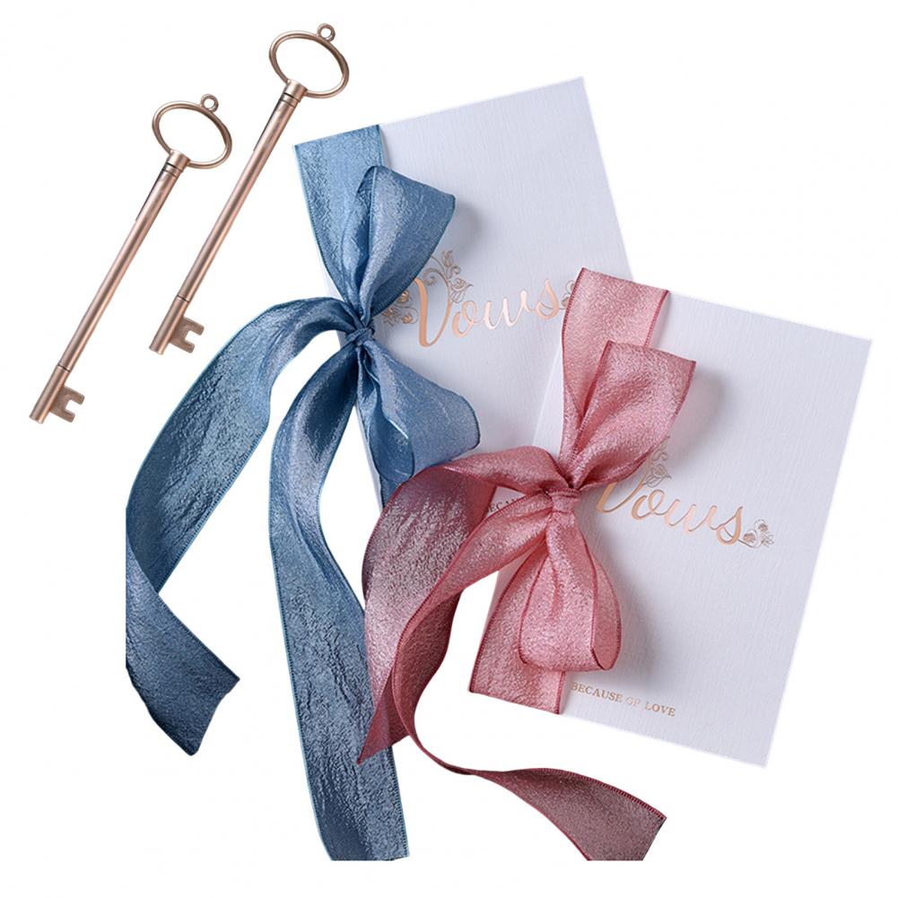 2pcs Vow Books Mariage Post Card Bride And Groom Wedding Decoration Engaged Enveloppe Bridal Shower Anniversary Gift His And Her