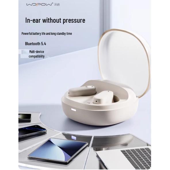 WOPOW 5.4 Bluetooth Wireless Semi-In-Ear Earphones, 2025 Model for Men and Women