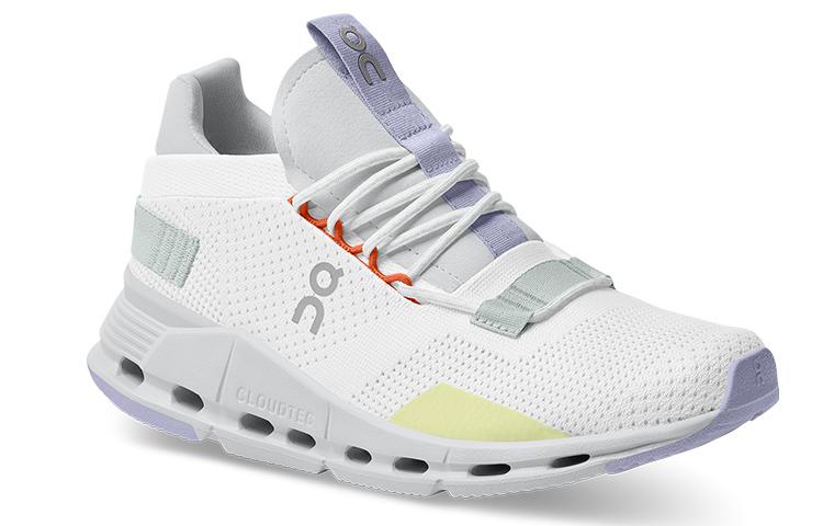 On Running Cloudnova White Glacier Grey Lavender Women's 26.98982