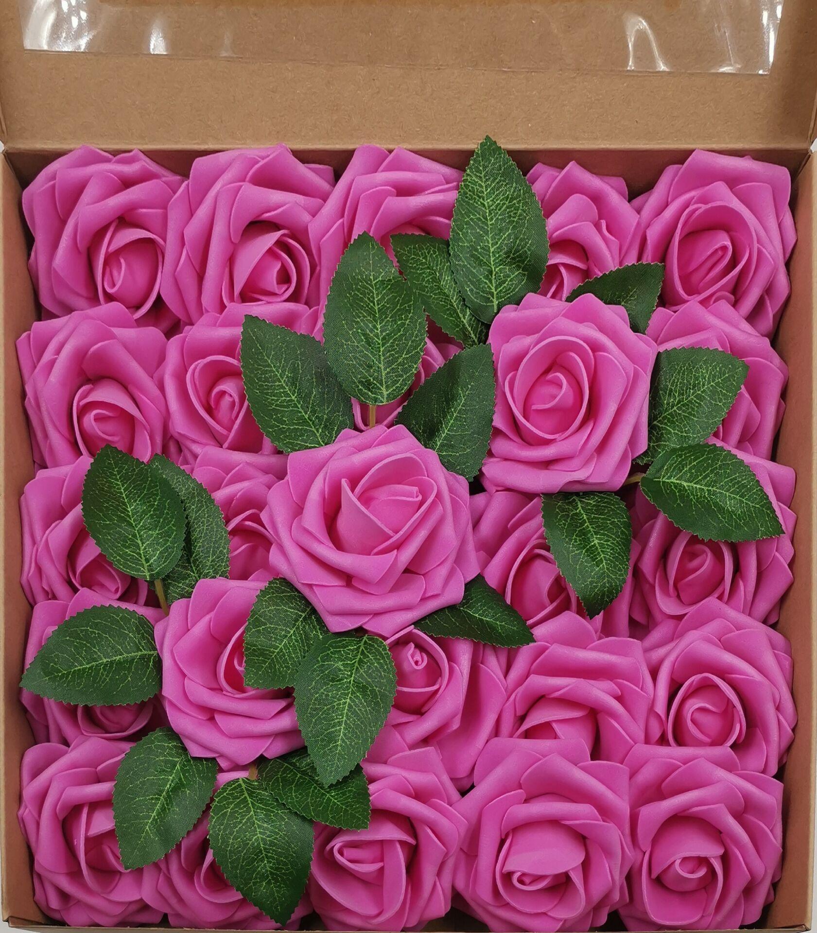 

Искусственные цветы, 25/50 шт., искусственные розы, белые свадебные украшения для свадебного душа, композиции для вечеринок, украшения для столов(10 роз+5 листьев/25 роз+5 листьев) 50pcs