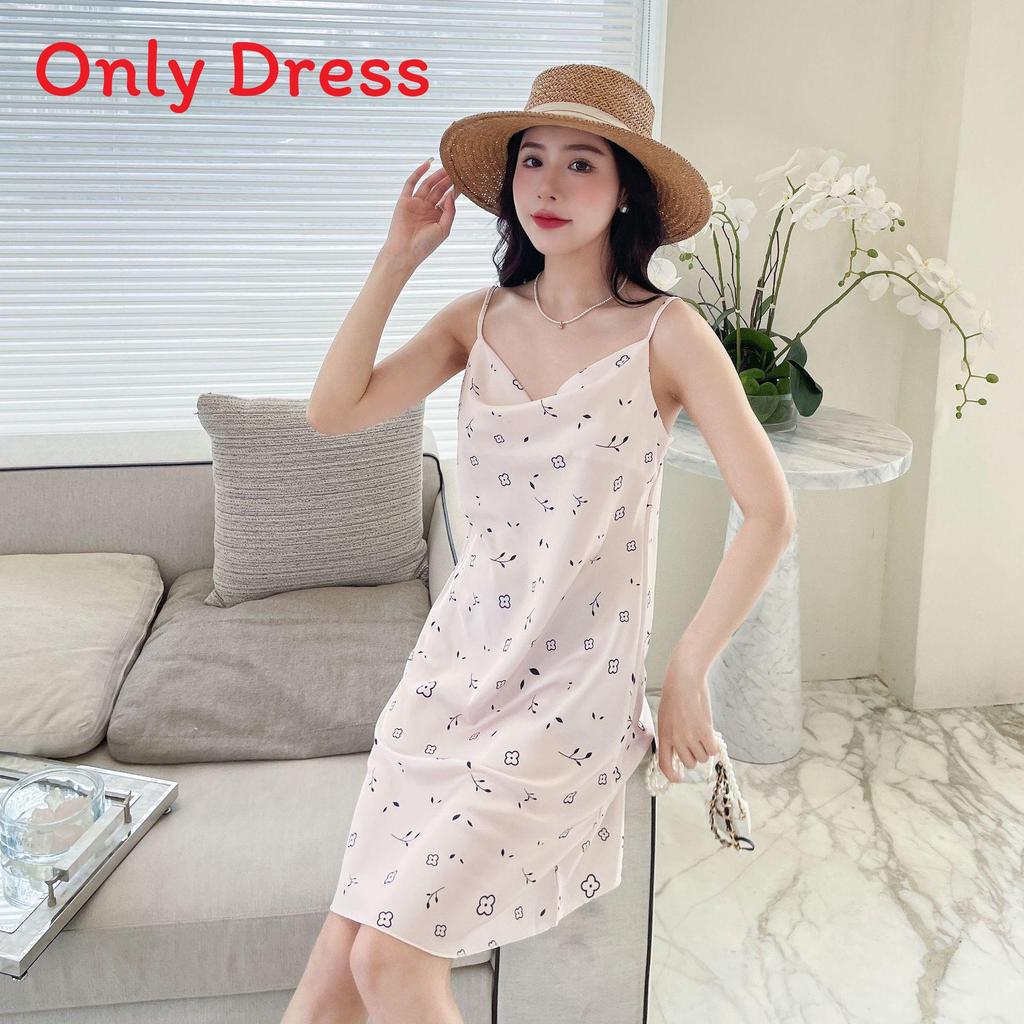 Summer Girl Ice Silk Heart Nightdress With V Neck And Sleeveless Design For Home Wear