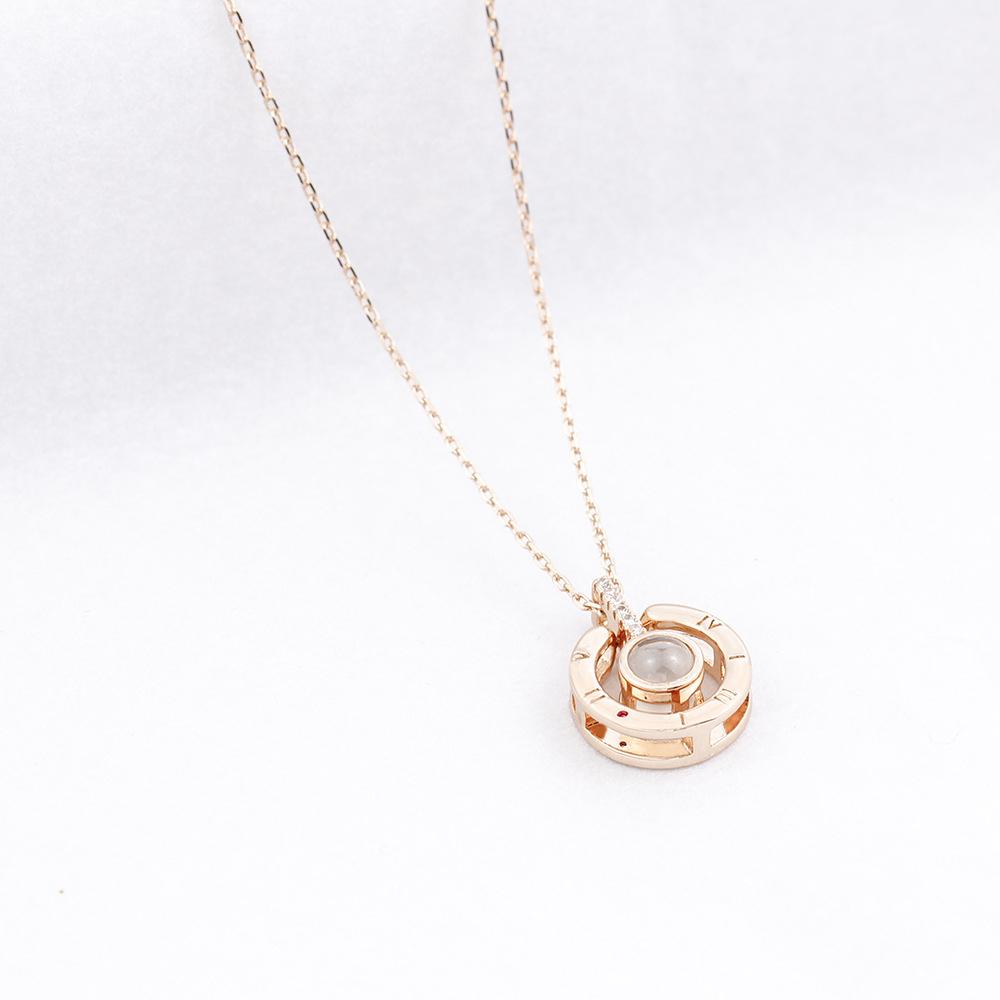 SUMENG New 100 Languages I Love You Projection Pendant Necklace Romantic Memory Wedding Jewelry Gifts 2024
