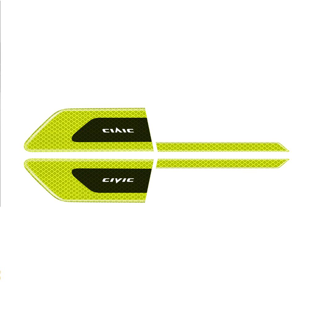 xwbfn6 Car Reflective Decorative Sticker Fender Safety Warning Anti-collision Strips For Honda City Jazz Accord CR-Z VTEC Vezel Insight