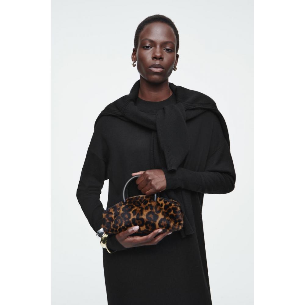 

Cos Japan Leopard Fold Micro Tote Bag Pony Hair