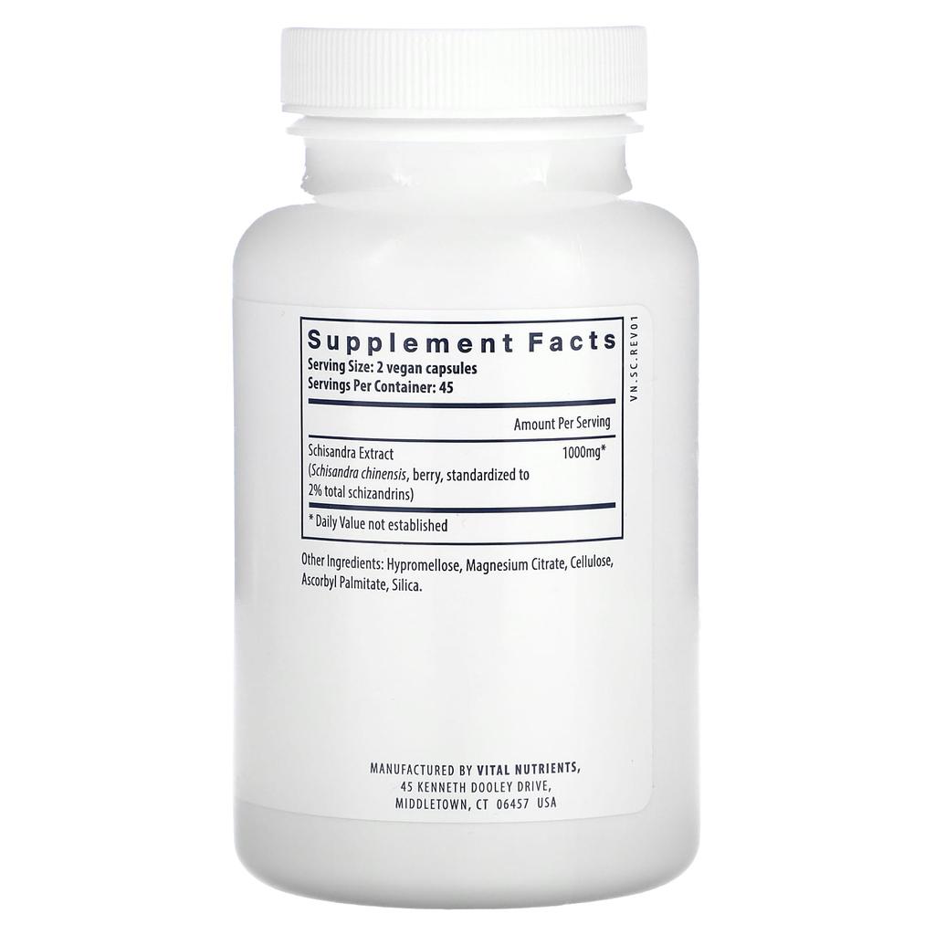 Schisandra Chinensis Extract, 1,000 Mg, 90 Veggie Capsules (500 Mg Per Capsule)