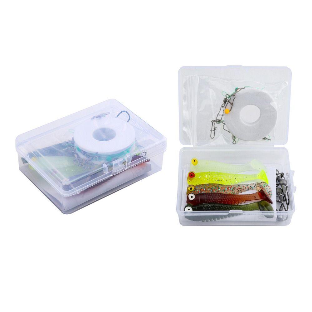 Silicone Simulation Bait Sharp Fish Hook Fishing Set-up Professional Fishing Lure Set  Sea Fishing