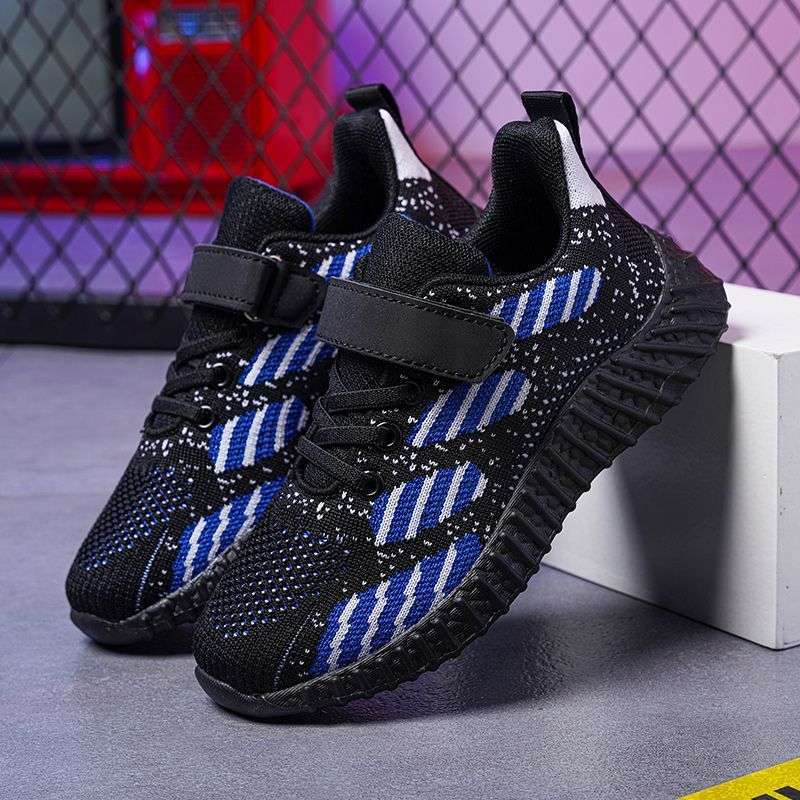 Boys Net Shoes Lightweight Breathable Non-slip Children's Shoes Boys Sports Little White Shoes Middle School Children Primary School Students Runnin
