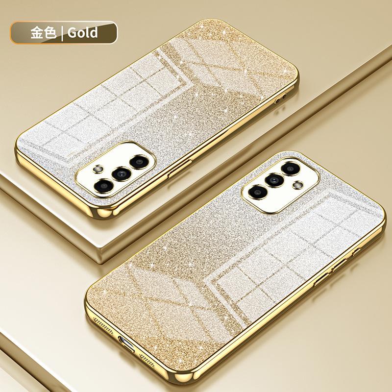Applicable To Samsung A57 Electroplating Glitter Mobile Phone Case A37 Transparent A17 All-inclusive A07 Anti-drop A56 Protective Case A36